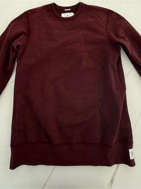 Reigning Champ Men’s Midweight Terry Slim Crewneck - Burgundy
